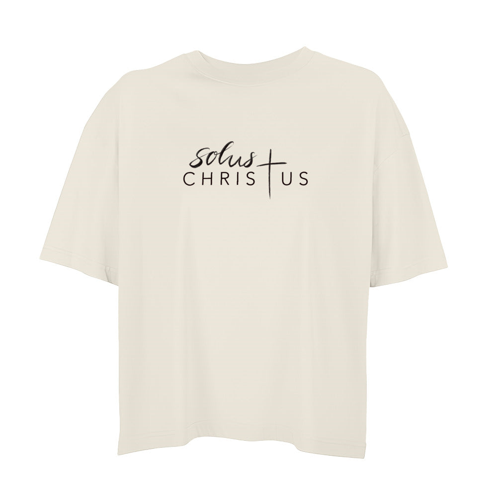Damen Oversized Boxy Shirt - Solus Christus