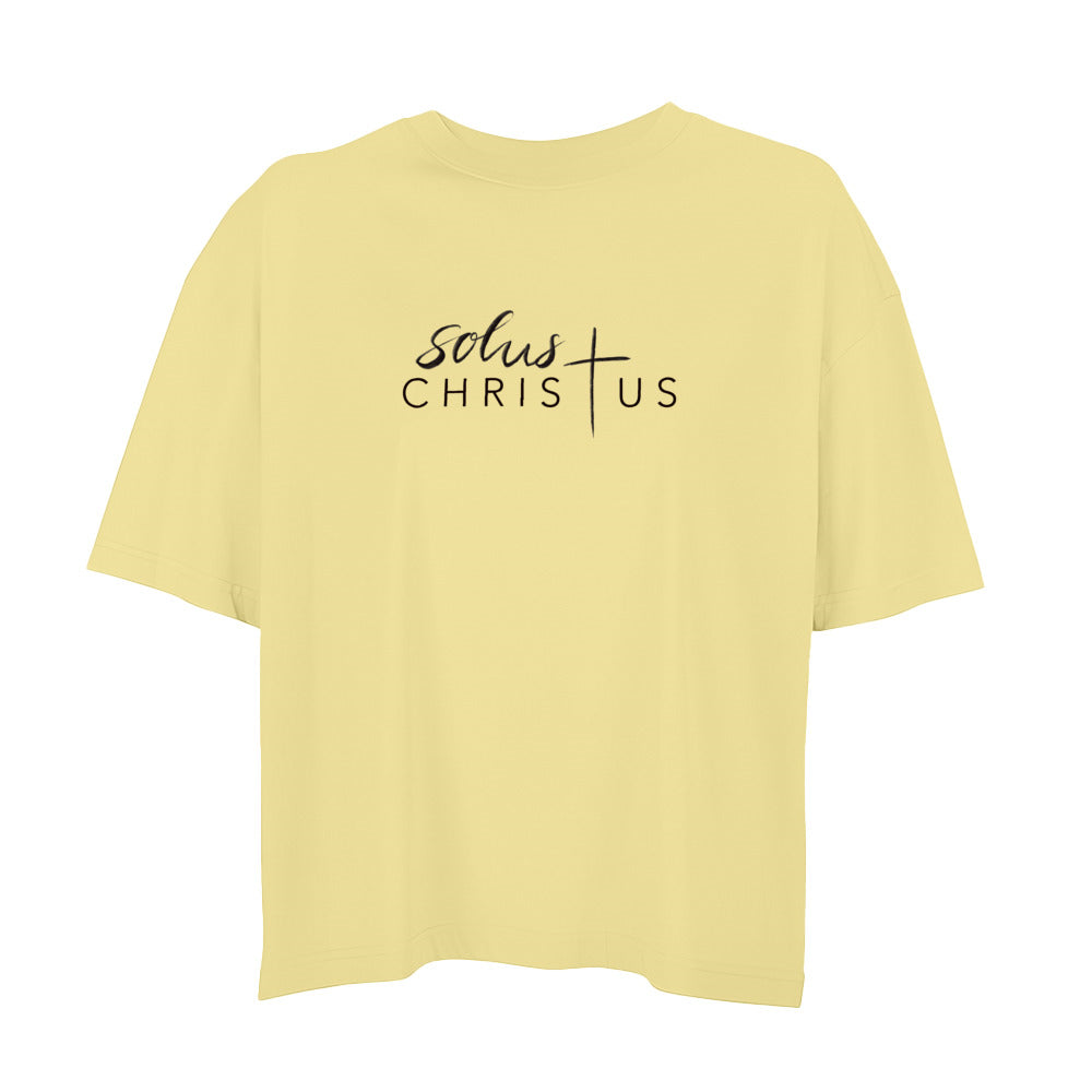 Damen Oversized Boxy Shirt - Solus Christus
