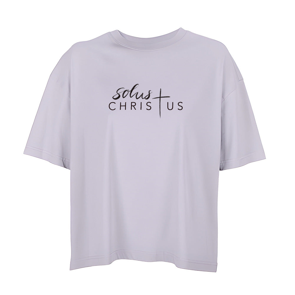 Damen Oversized Boxy Shirt - Solus Christus