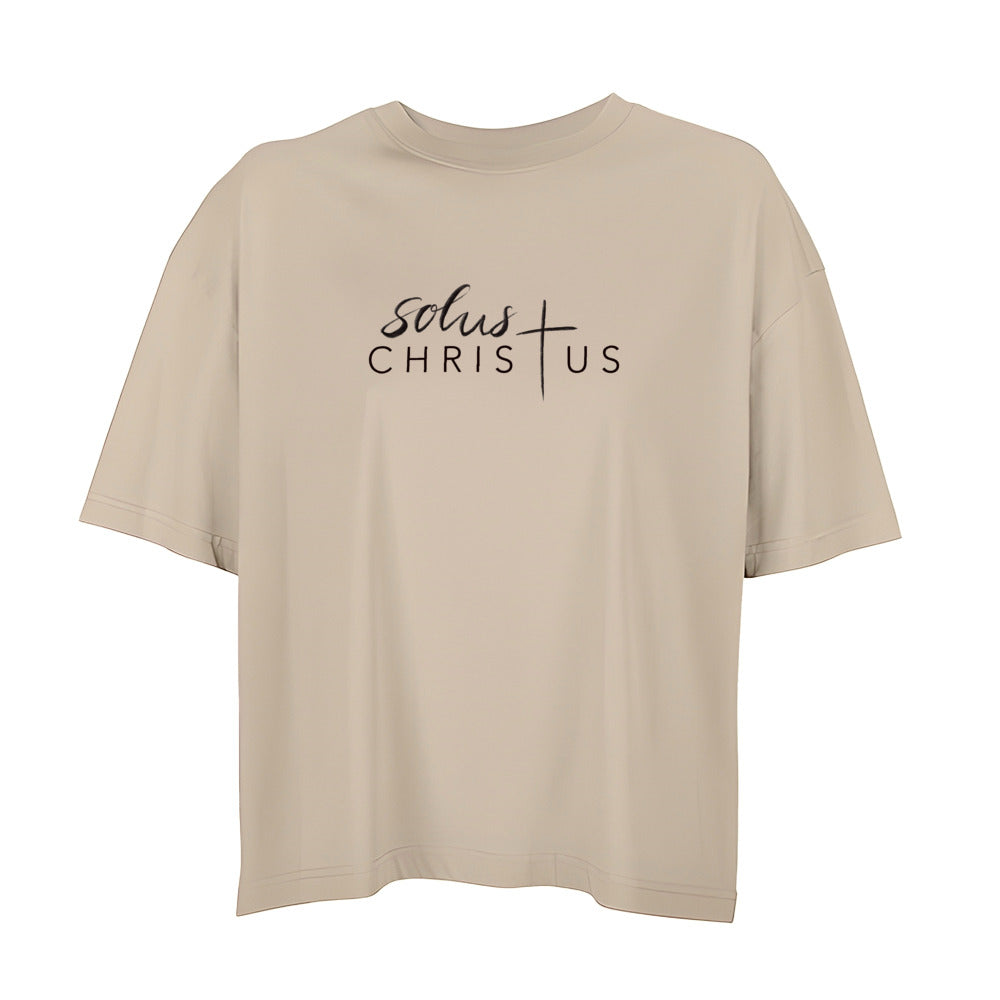 Damen Oversized Boxy Shirt - Solus Christus