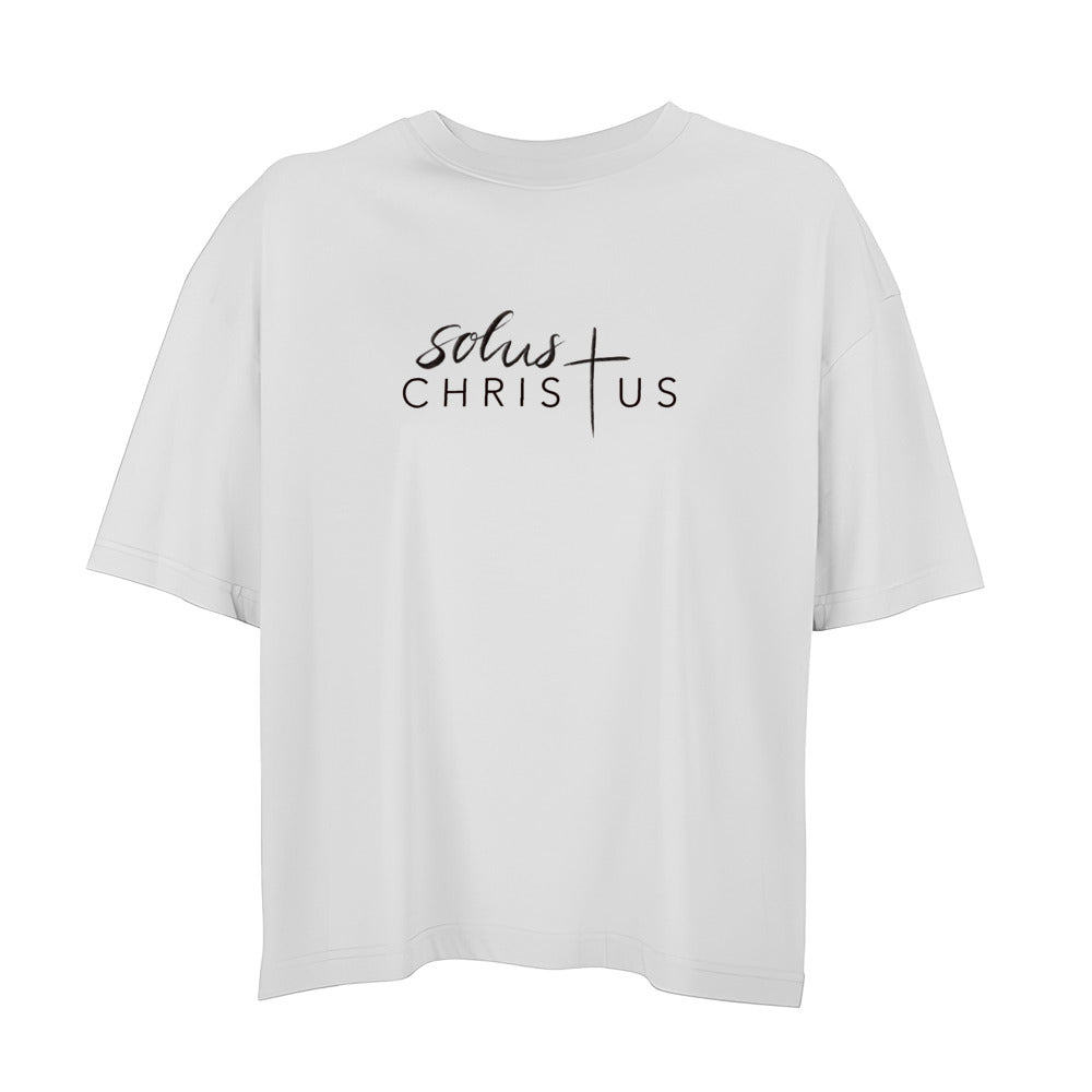 Damen Oversized Boxy Shirt - Solus Christus